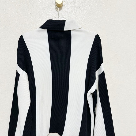 New Theo the label Minerra Knit Striped Mock Neck size S - Picture 8 of 10